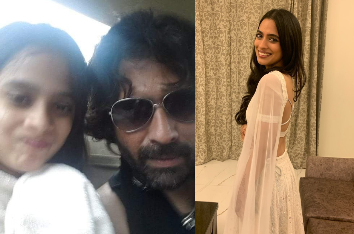 Mukul Dev With His Doughter Sia Dev