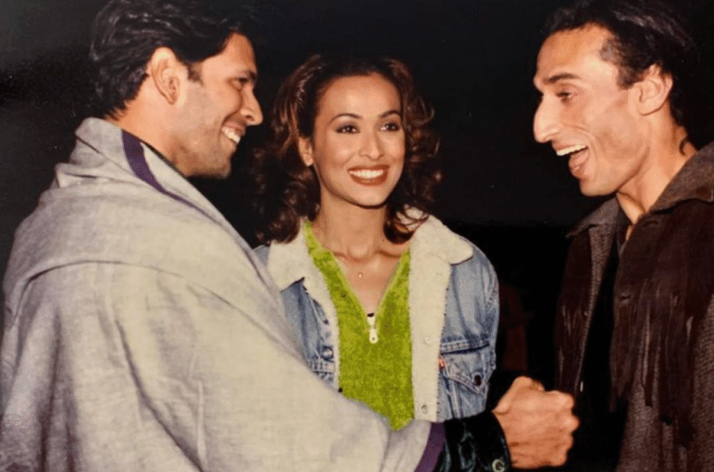 Mukul dev & his brother Rahul dev with madhuri